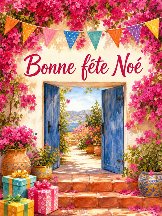 Carte bonne fête Noé