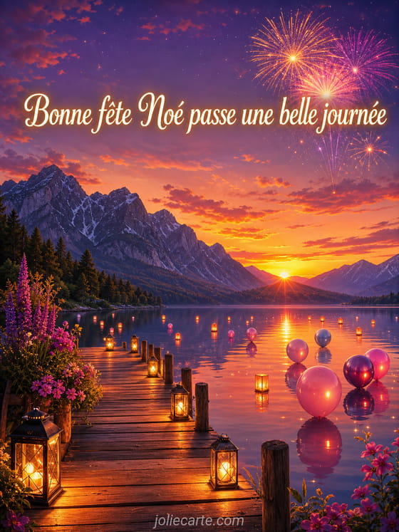 Carte bonne fête Noé
