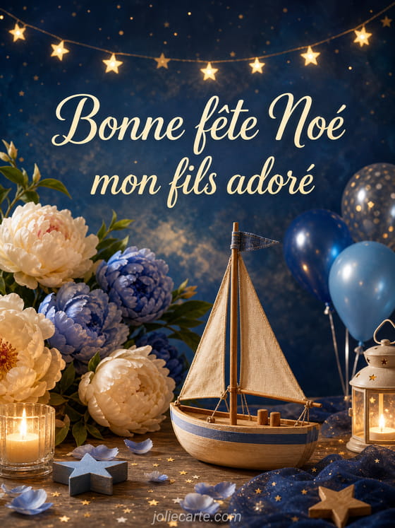 Carte bonne fête Noé