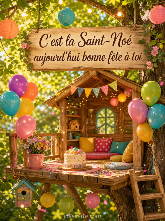 Carte bonne fête Noé