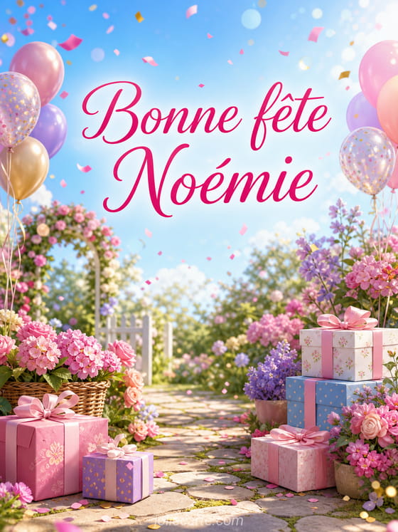 Carte bonne fête Noémie