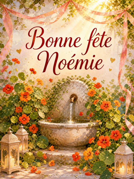 Carte bonne fête Noémie