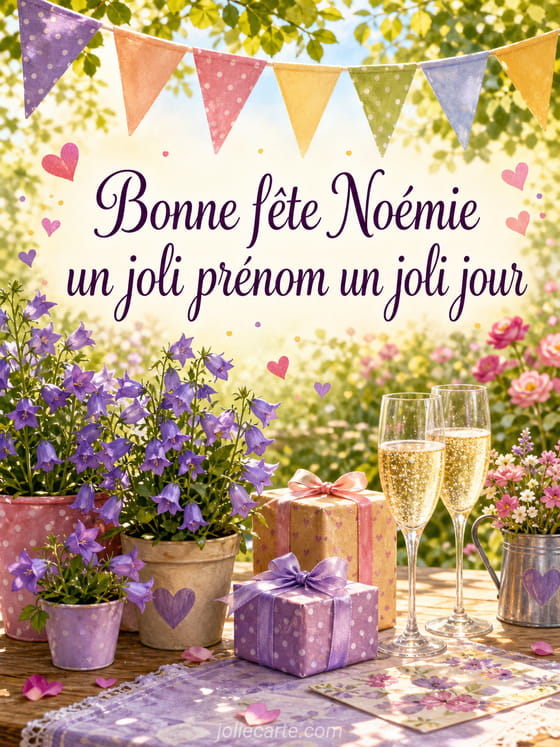 Carte bonne fête Noémie