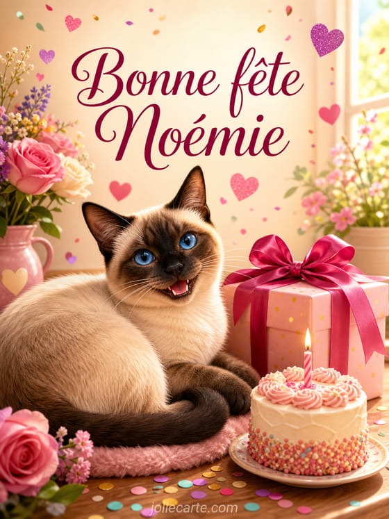 Carte bonne fête Noémie