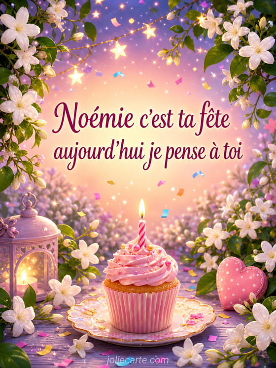 Carte bonne fête Noémie