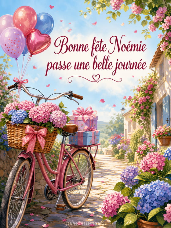 Carte bonne fête Noémie