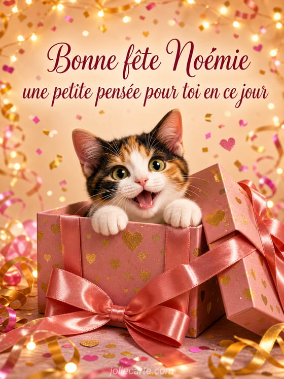 Carte bonne fête Noémie