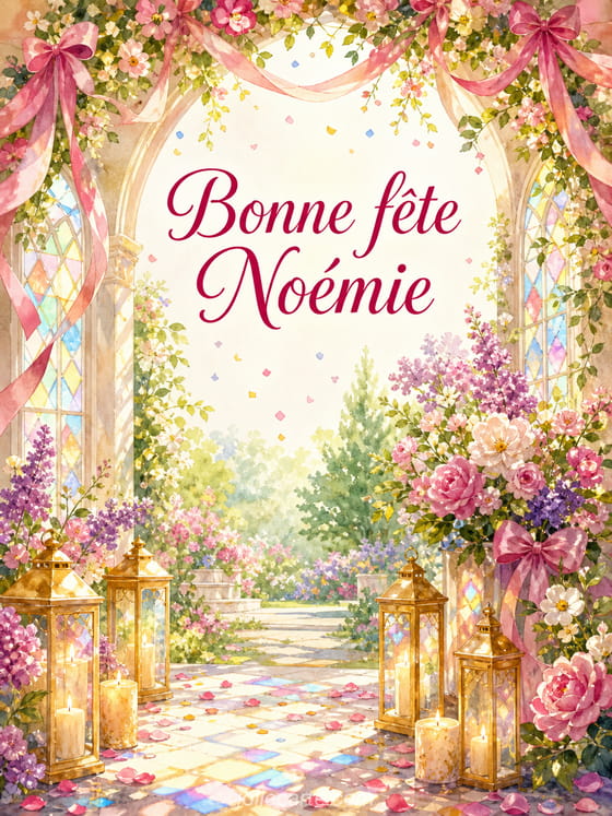 Carte bonne fête Noémie