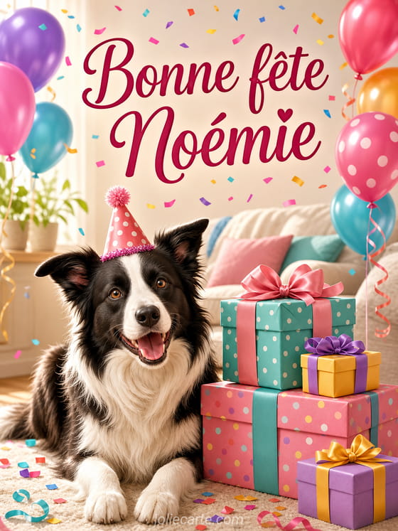 Carte bonne fête Noémie