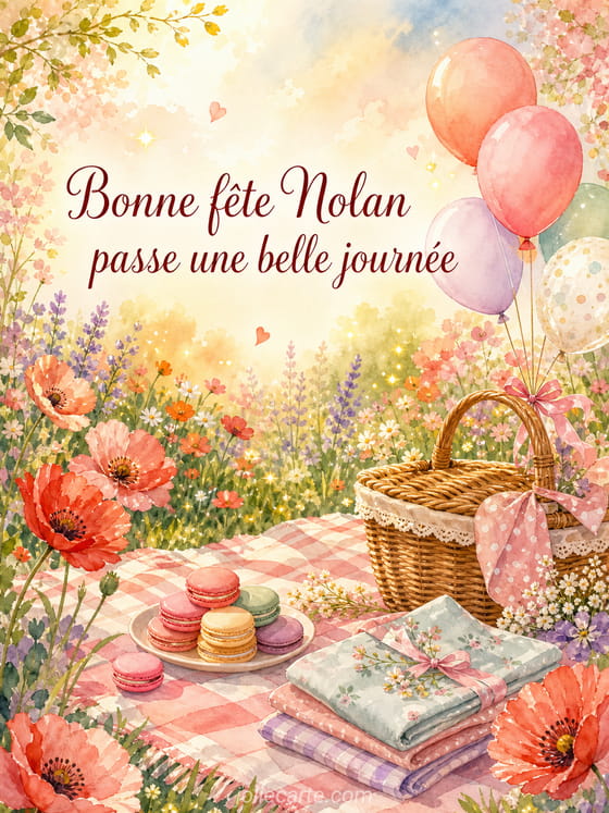Carte bonne fête Nolan