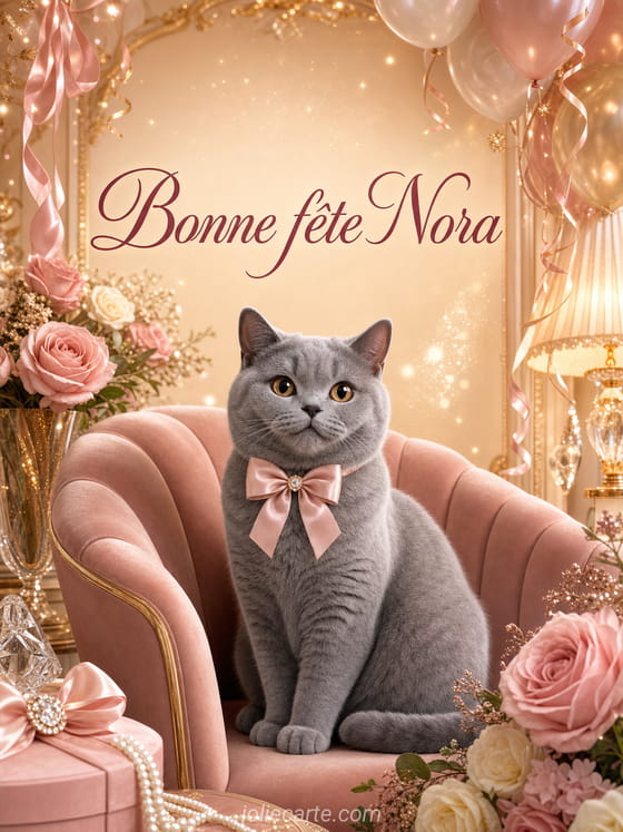 Carte bonne fĂȘte Nora