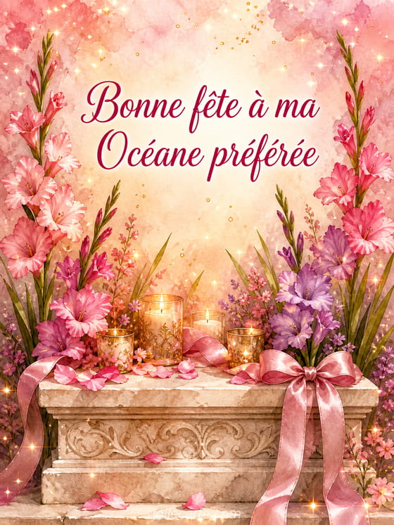 Carte bonne fête Océane