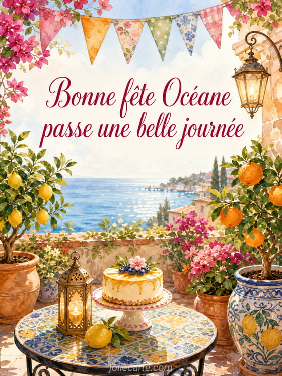 Carte bonne fête Océane