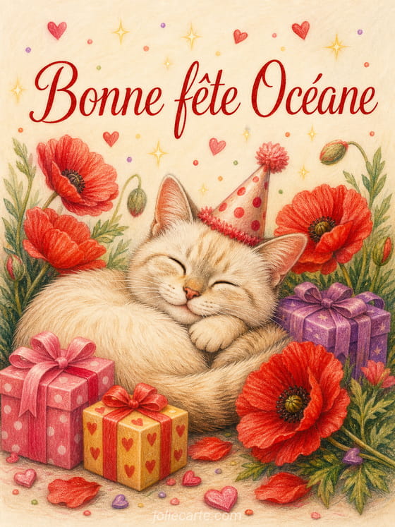 Carte bonne fête Océane