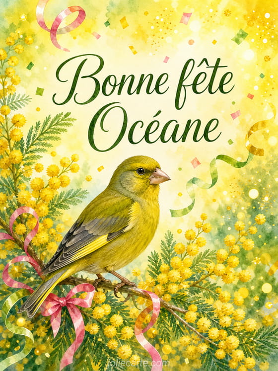 Carte bonne fête Océane