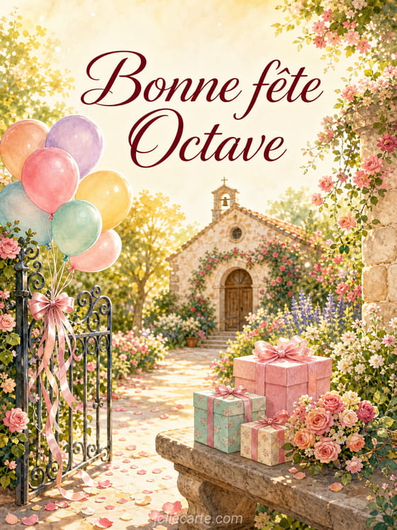 Carte bonne fĂȘte Octave