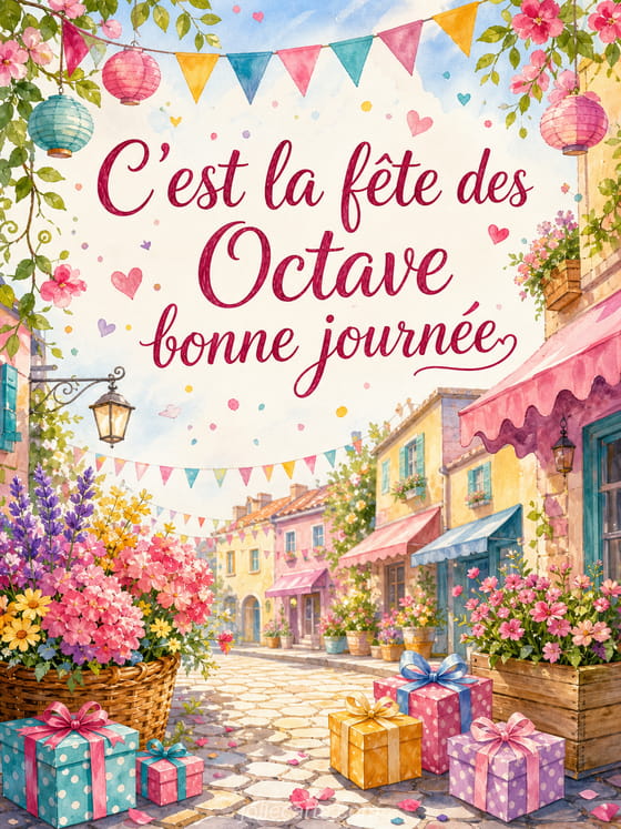 Carte bonne fĂȘte Octave