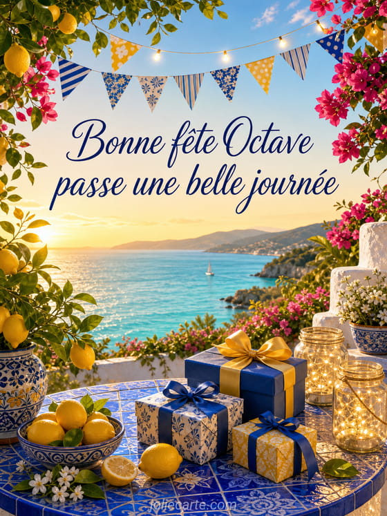 Carte bonne fĂȘte Octave