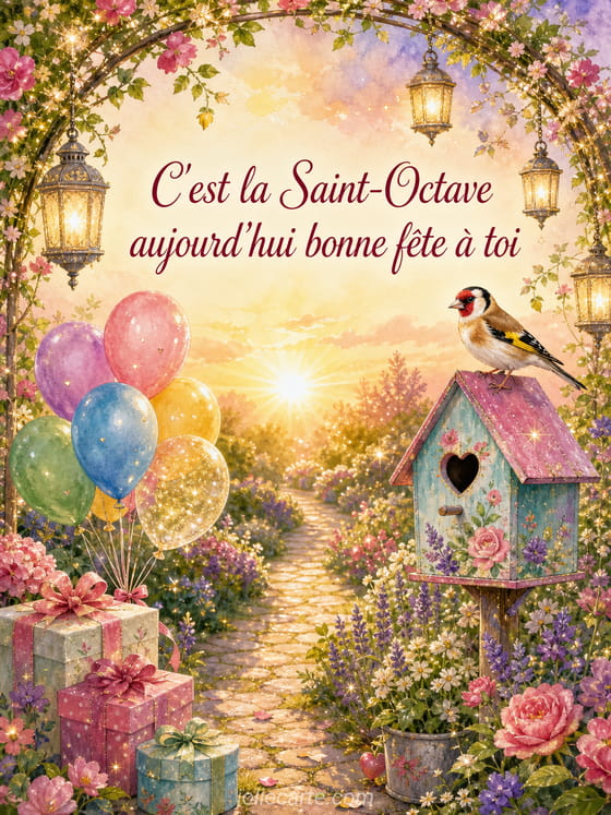 Carte bonne fĂȘte Octave
