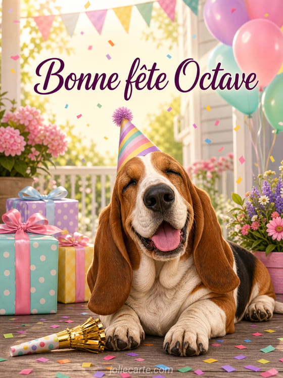 Carte bonne fĂȘte Octave