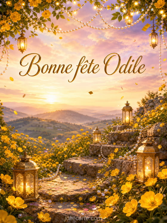 Carte bonne fête Odile