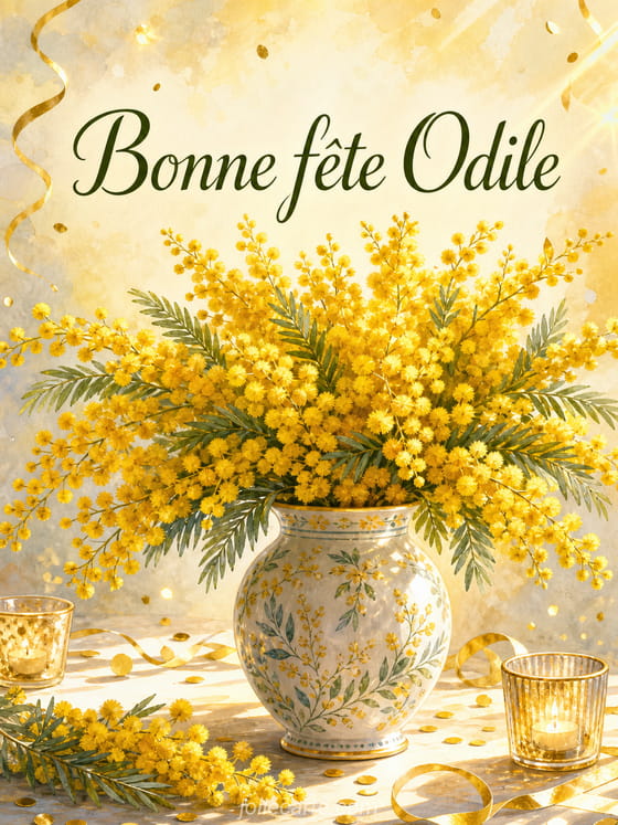 Carte bonne fête Odile