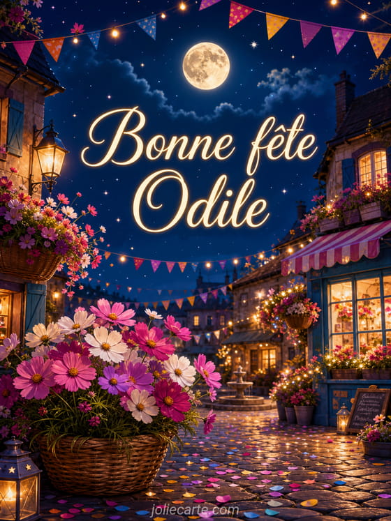 Carte bonne fête Odile
