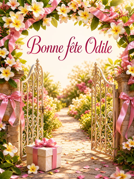 Carte bonne fête Odile