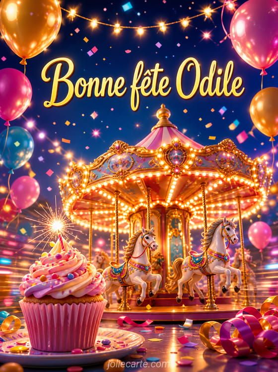 Carte bonne fête Odile