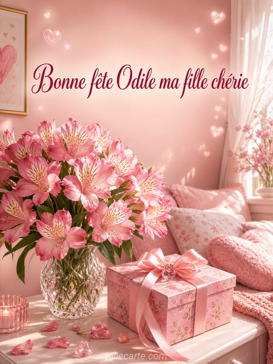 Carte bonne fête Odile