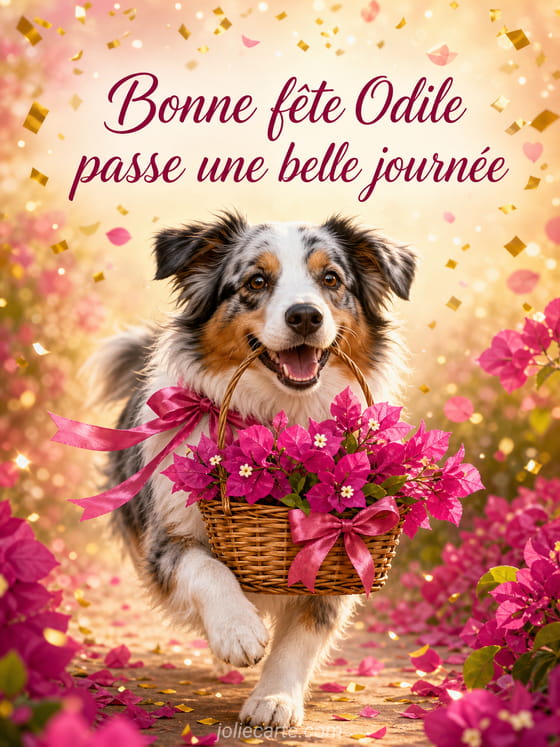 Carte bonne fête Odile