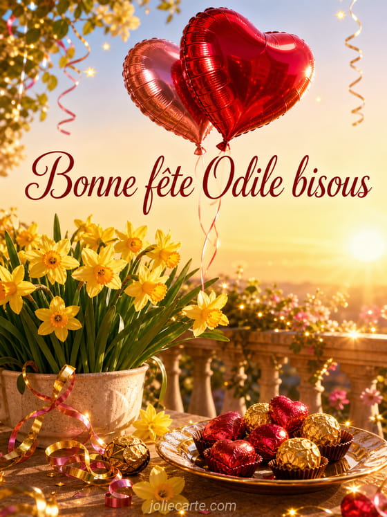 Carte bonne fête Odile