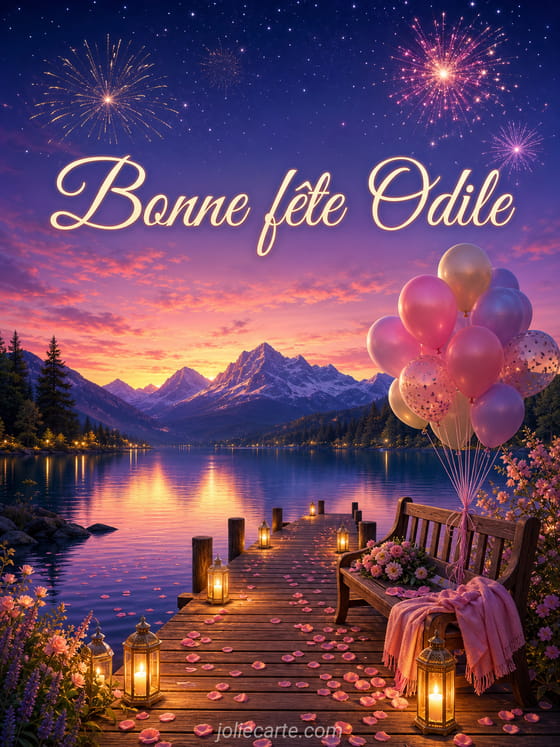 Carte bonne fête Odile