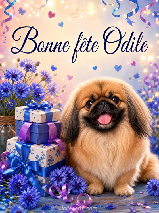 Carte bonne fête Odile