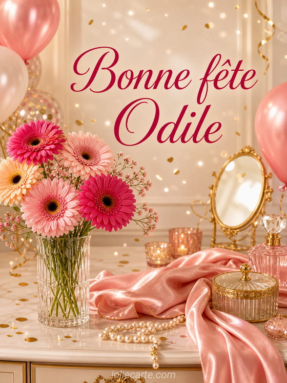 Carte bonne fête Odile