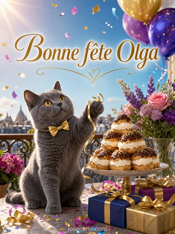 Carte bonne fĂȘte Olga
