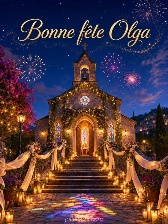 Carte bonne fĂȘte Olga