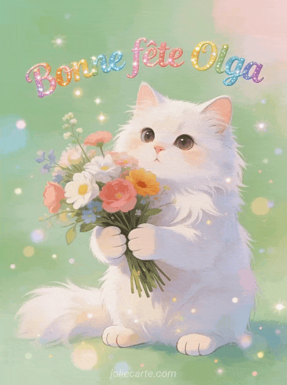 Bonne fête Olga - Bonne fete olga chat