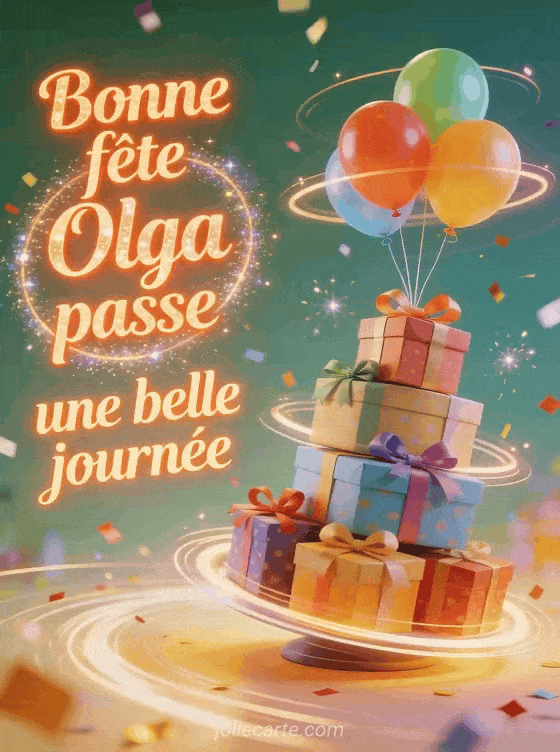 Bonne fête Olga - Bonne fete olga gif anime