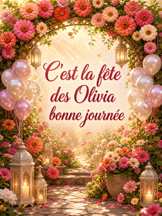 Carte bonne fête Olivia