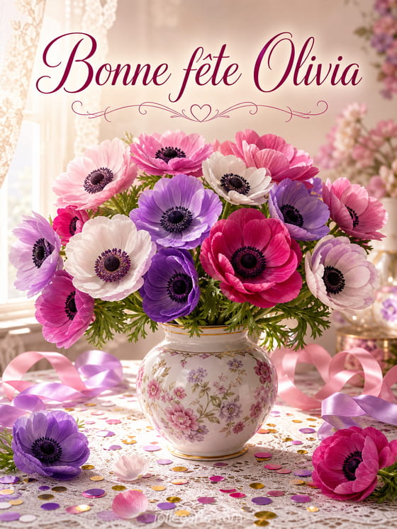 Carte bonne fête Olivia