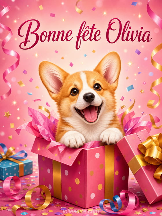 Carte bonne fête Olivia