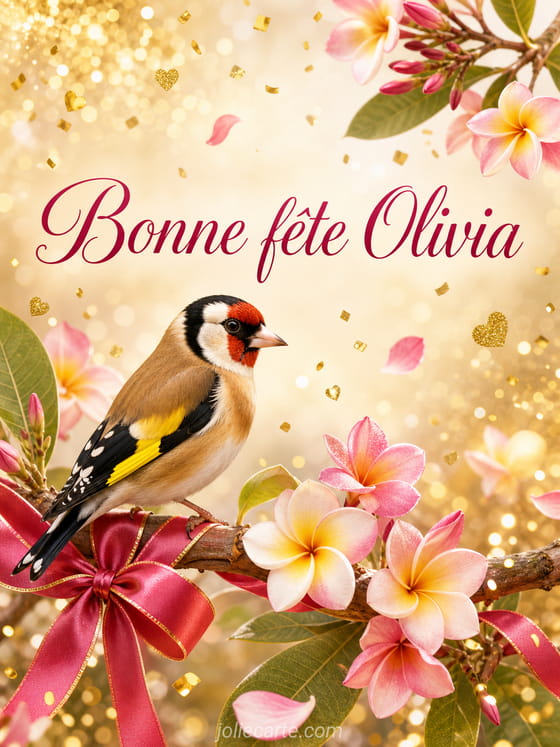Carte bonne fête Olivia