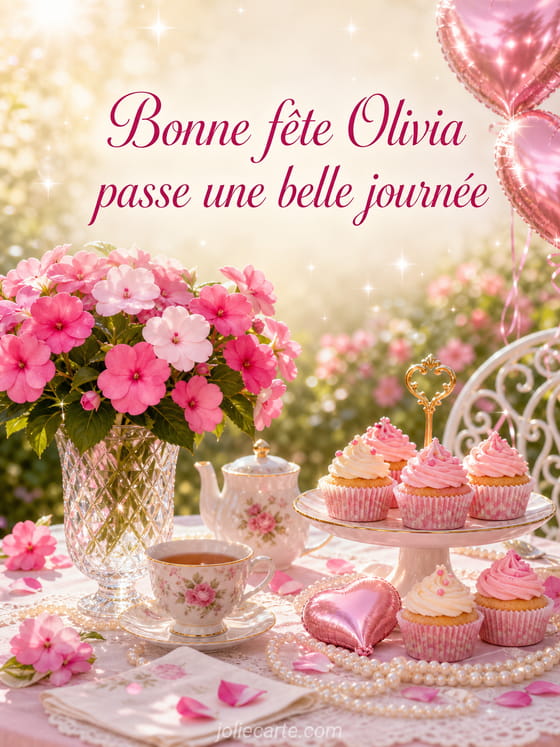Carte bonne fête Olivia