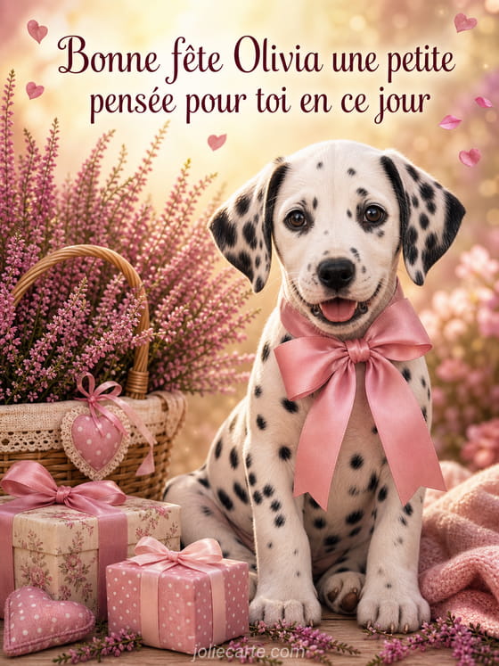 Carte bonne fête Olivia