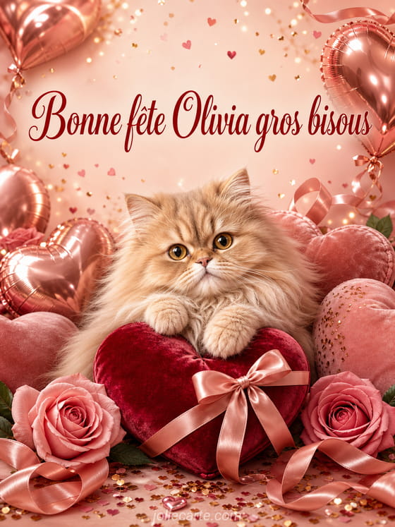 Carte bonne fête Olivia