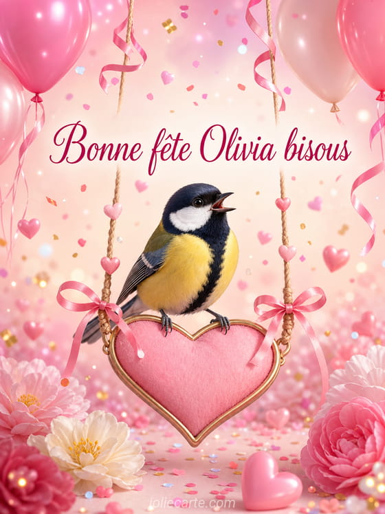 Carte bonne fête Olivia