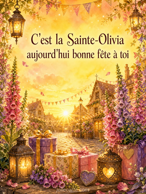 Carte bonne fête Olivia
