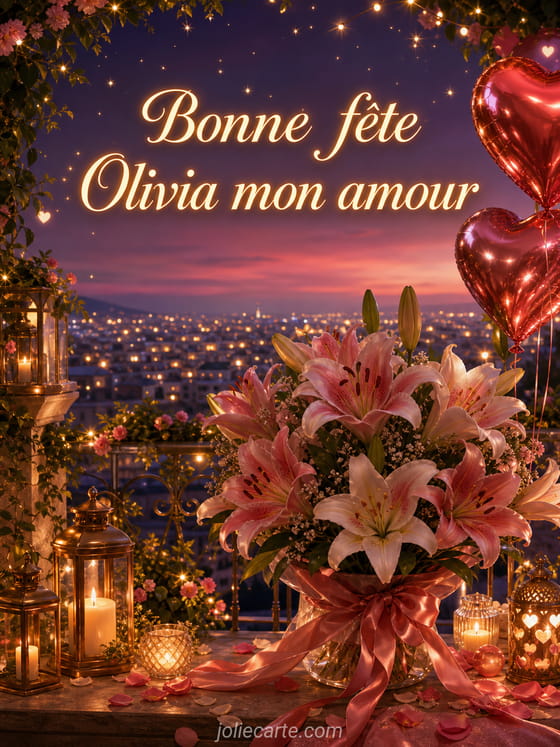 Carte bonne fête Olivia