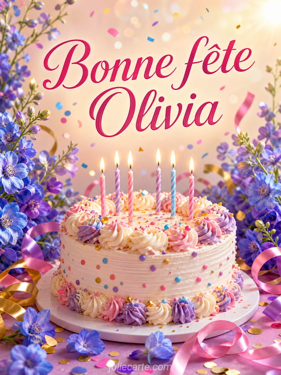 Carte bonne fête Olivia